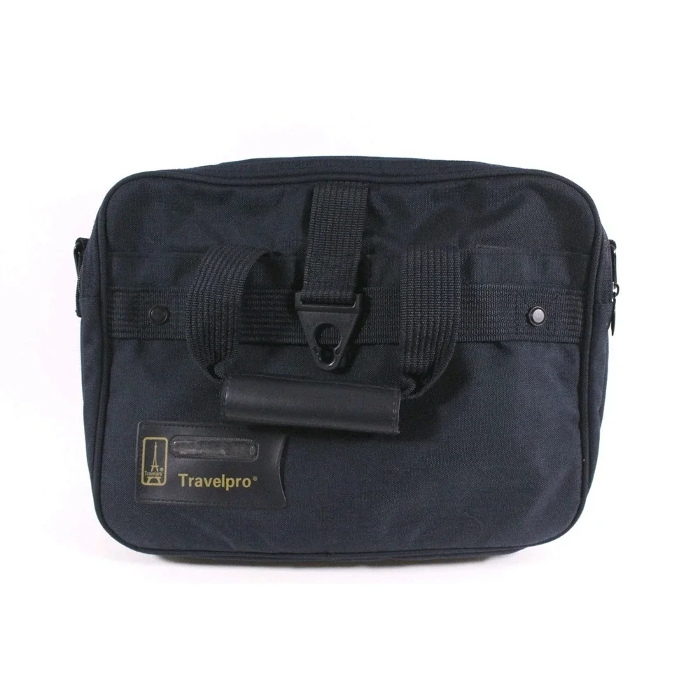 Vintage‎ Travelpro B3 Laptop Briefcase Carry-On Flight Travel Bag Navy Blue